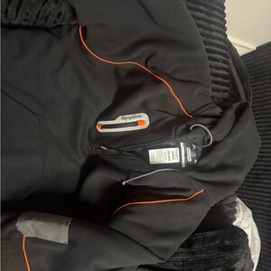 Men's Black and Orange Jacket